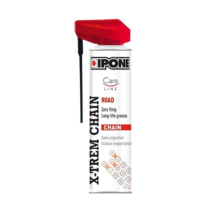 GRAISSE BOMBE CHAINE IPONE SPRAY CARELINE X-TREM CHAIN ROAD 250ML