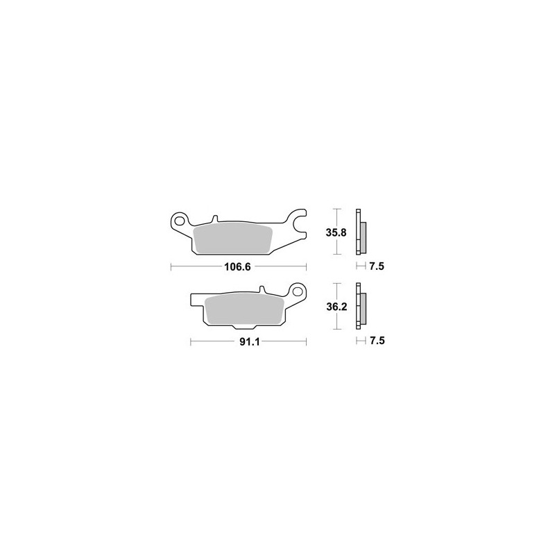 PLAQUETTES DE FREIN AVANT YFM RAPTOR 250 AP RACING 07/14 LMP450OR