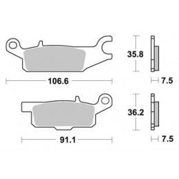 PLAQUETTES DE FREIN AVANT YFM GRIZZLY 550 GAUCHE AP RACING 09/14 LMP450OR