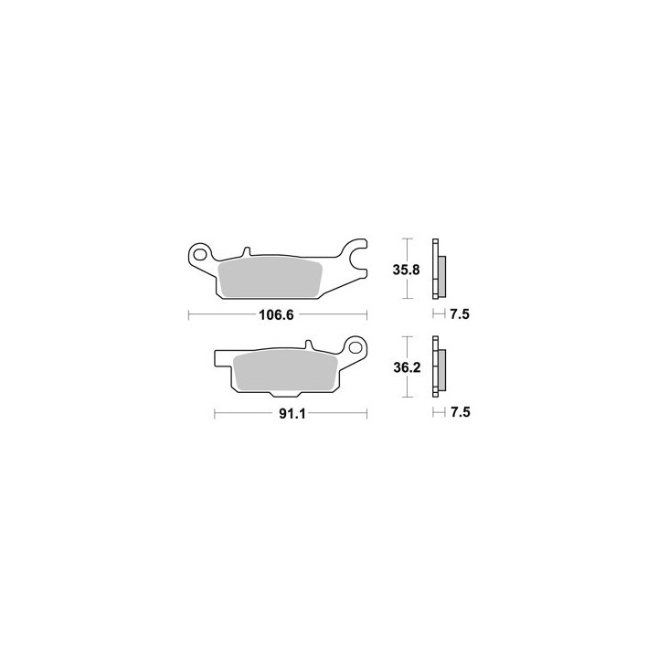 PLAQUETTES DE FREIN AVANT YFM GRIZZLY 700 GAUCHE AP RACING 07/15 LMP450OR
