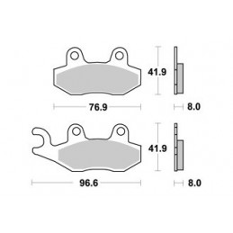 PLAQUETTES DE FREIN AVANT DROITE YFZR 450 AP RACING 04/15 LMP211OR