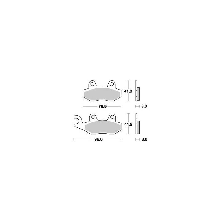 PLAQUETTES DE FREIN AVANT DROITE YFZR 450 AP RACING 04/15 LMP211OR