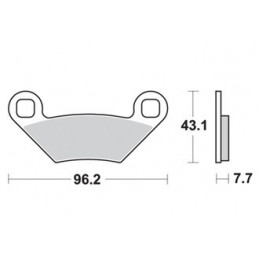 PLAQUETTES DE FREIN ARRIERE SPORTSMAN 850 AP RACING 09/13 LMP499OR