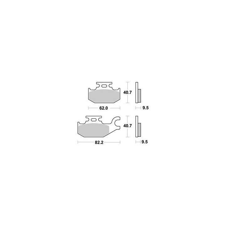 PLAQUETTES DE FREIN AVANT OUTLANDER 800 AP RACING 07/11 LMP354OR