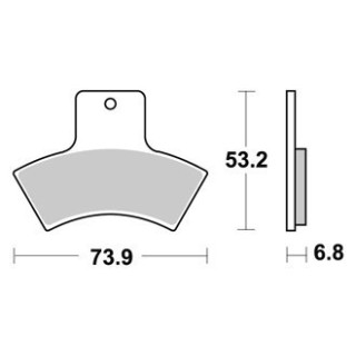 PLAQUETTES DE FREIN ARRIERE SCRAMBLER 500 4X4 AP RACING 98/01 LMP355AOR