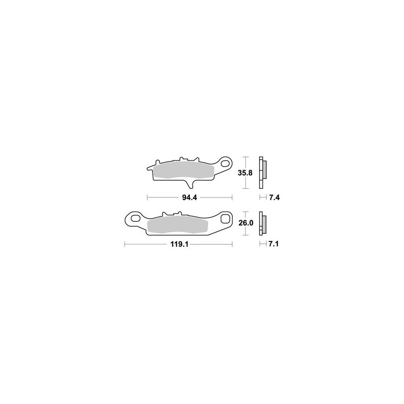 PLAQUETTES DE FREIN AVANT KFX 700 AP RACING 08/14 LMP401OR