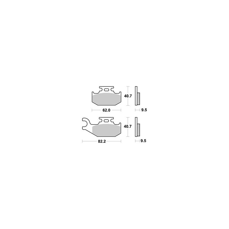 PLAQUETTES DE FREIN ARRIERE OUTLANDER 400 AP RACING 07/14 LMP367OR