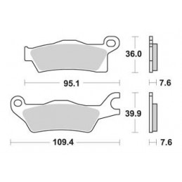 PLAQUETTES DE FREIN AVANT OUTLANDER 650 AP RACING 13 LMP511OR