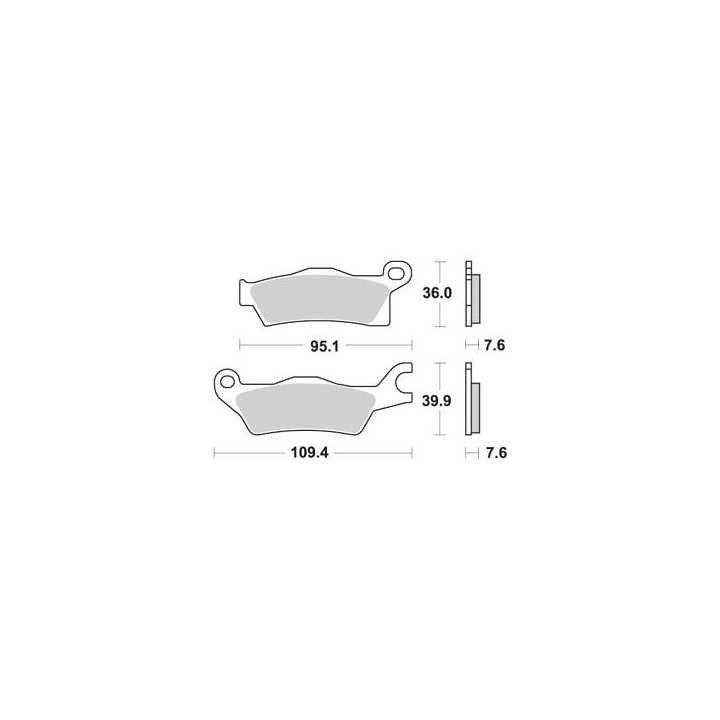 PLAQUETTES DE FREIN AVANT OUTLANDER 800 AP RACING 12 LMP511OR