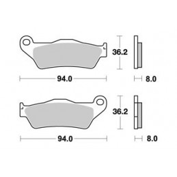 PLAQUETTES DE FREIN AVANT WILD 300 HP AP RACING 02/05 LMP271OR