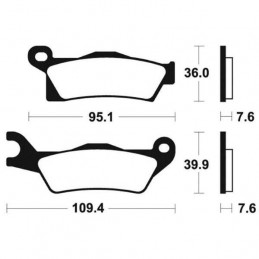 PLAQUETTES DE FREIN AVANT RENEGADE 1000 AP RACING 12 LMP510OR