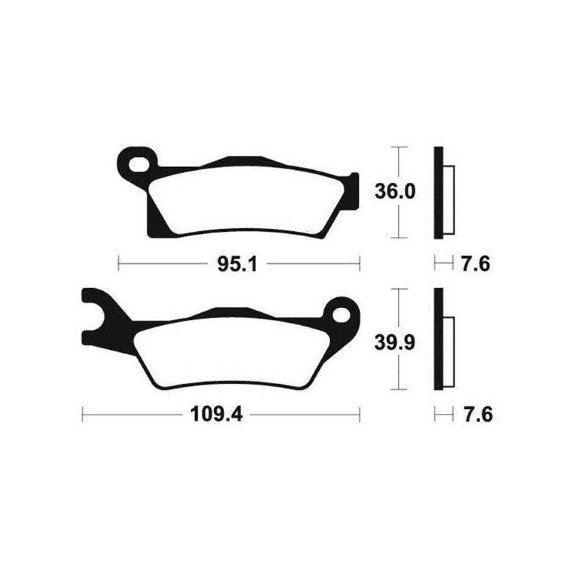 PLAQUETTES DE FREIN ARRIERE OUTLANDER 650 AP RACING 13 LMP510OR