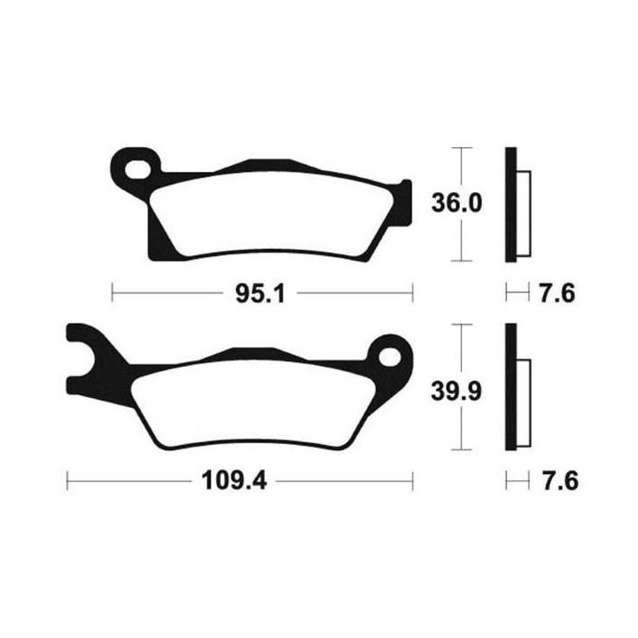 PLAQUETTES DE FREIN ARRIERE OUTLANDER 500 AP RACING 13/15 LMP510OR
