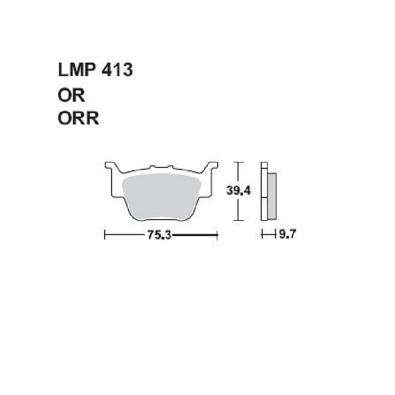 PLAQUETTES DE FREIN ARRIERE TRX 450 AP RACING 04/15 LMP413OR